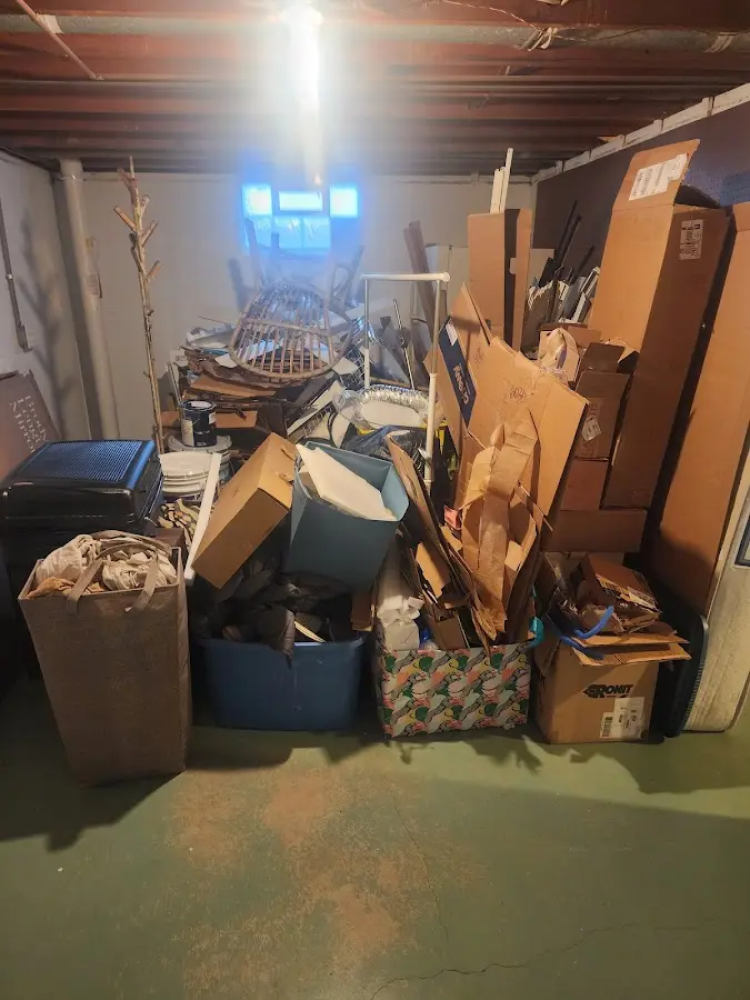 Roll-off dumpster container at job site for 20 Yard Dumpster Rental in Haverhill